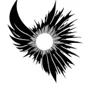 sun rays radiating tattoo design idea