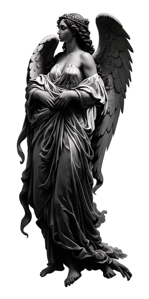 renaissance angels tattoo design idea