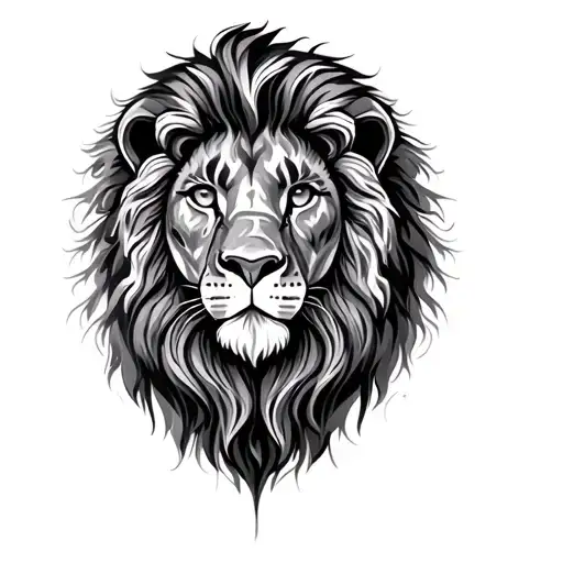 Lion Mandala tattoo design idea