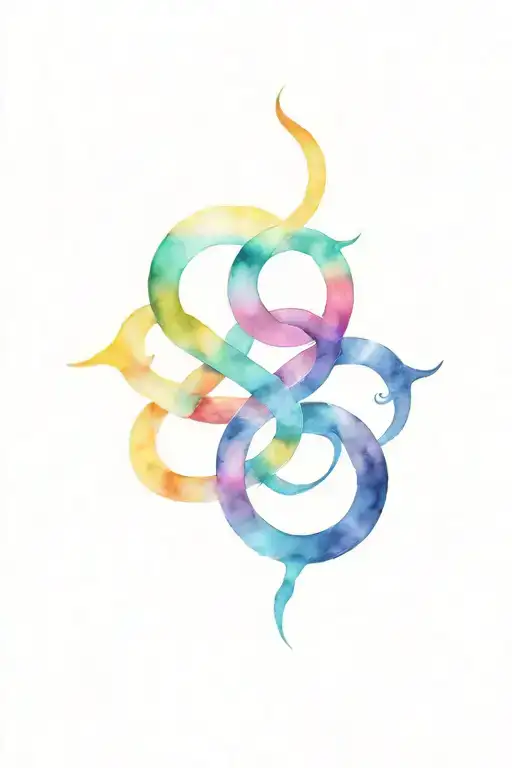 Polyamory symbol incorporated tattoo design idea