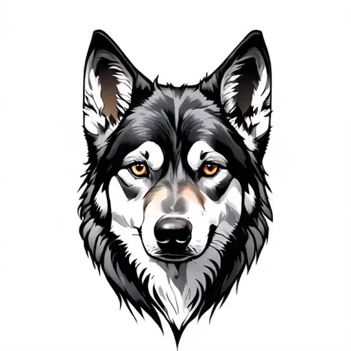 my dog face and add three wolf pack and i am Libra  tattoo design idea