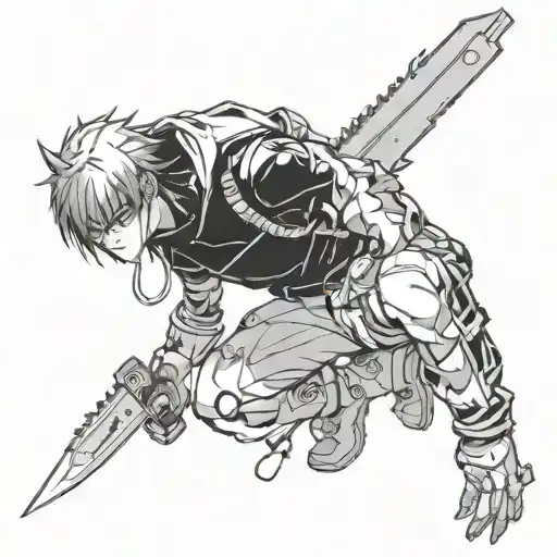 makima from chainsaw man tattoo design idea