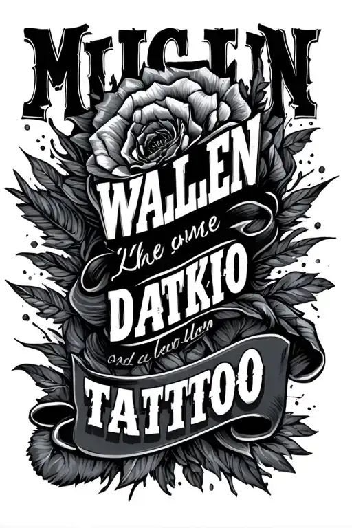 Morgan wallen lyrics tattoo design idea