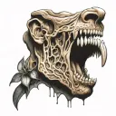 jaw tattoo design idea