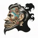 jaw tattoo design idea