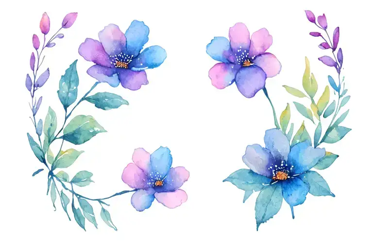 I want a tattoo on each of my thigh. It's close to my plevic bone and I a horizontal manner. Beautiful and small  tattoo design idea