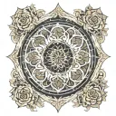 notre dame rose window tattoo design idea