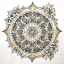 notre dame rose window tattoo design idea