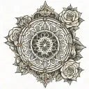 notre dame rose window tattoo design idea