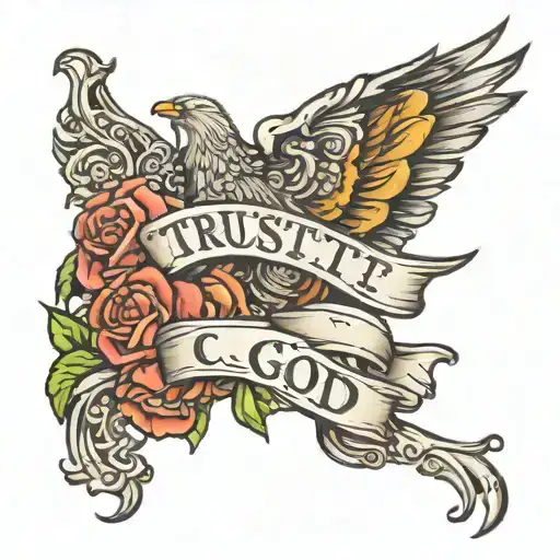 "Trust God" tattoo design idea