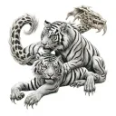 dragon and tiger tattoo design idea