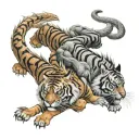 dragon and tiger tattoo design idea