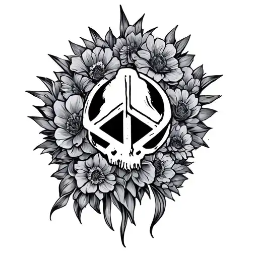 peace love anarchy Cassey tattoo design idea