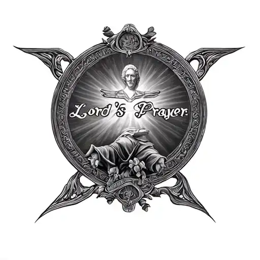 Lord's Prayer tattoo design idea