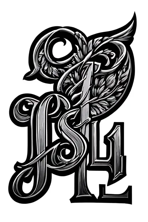 Family Initials JLL tattoo design idea