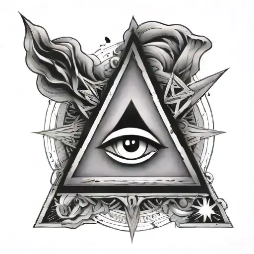 david star and illuminati minimalist tattoo design tattoo design idea