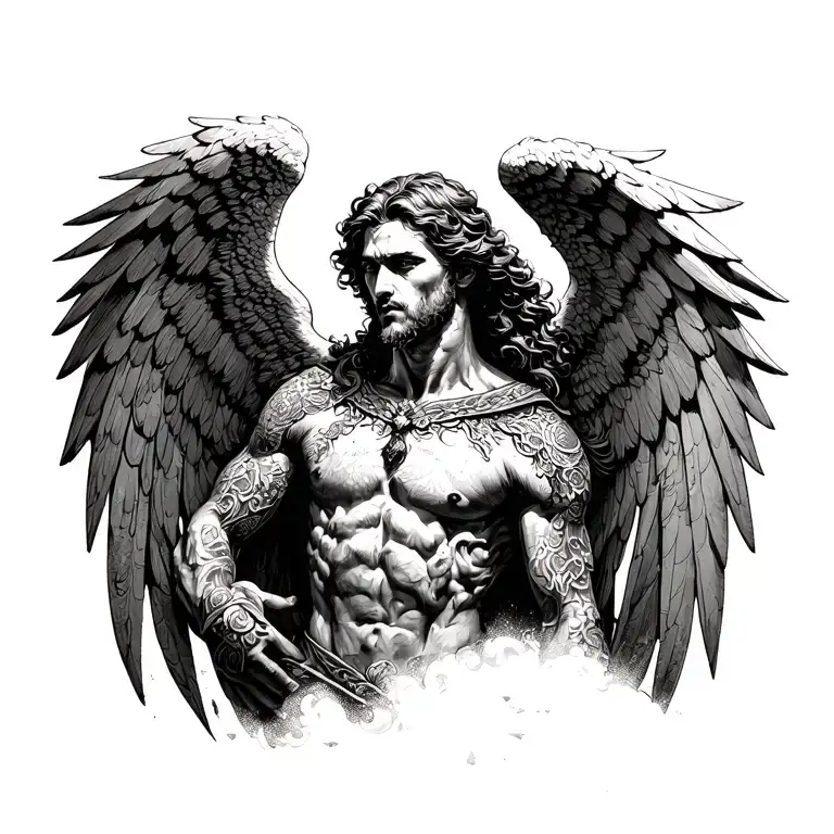 archangel uriel tattoo design idea