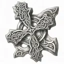 Celtic cross tattoo design idea