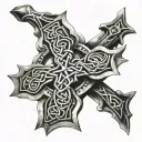 Celtic cross tattoo design idea