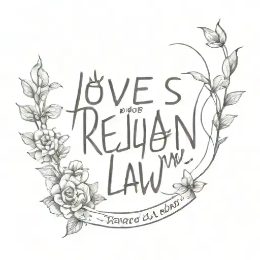 song lyrics 'love was the law and religion was taught' tattoo design idea