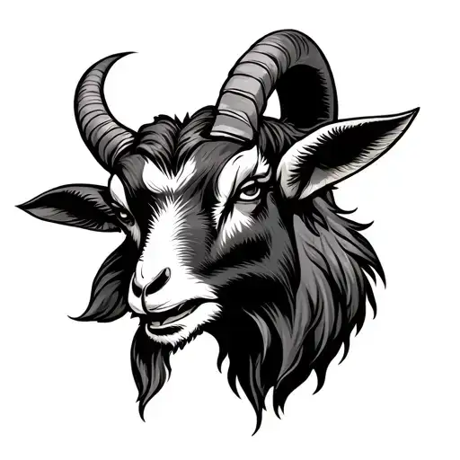 Angry Goat tattoo design idea