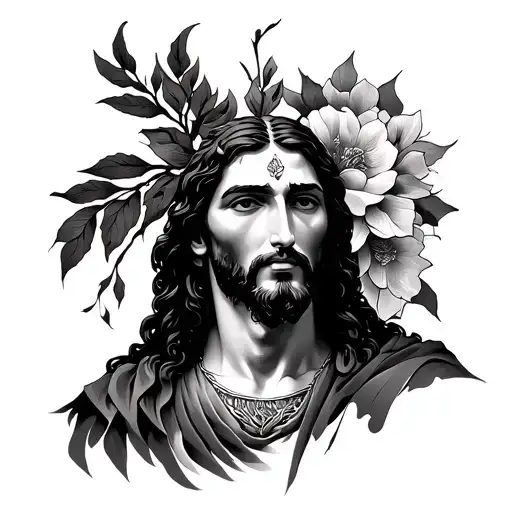 japanese and jesus tattoo design idea