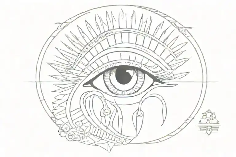 cleopatra eye looking tattoo design idea