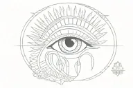 cleopatra eye looking tattoo design idea
