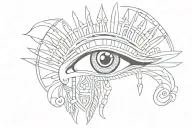 cleopatra eye looking tattoo design idea