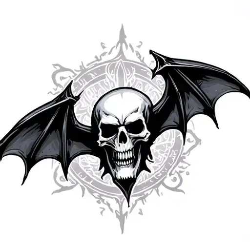 Deathbat tattoo design idea
