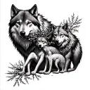 she wolf nursing romulus and remus eith branches in her mouth tattoo design idea