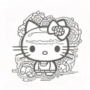 bad hello kitty tattoo design idea