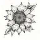 chamomile delphinium gerbera flower tattoo design idea