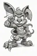 cartoons from 90s to 2008 tattoo design idea