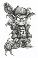 cartoons from 90s to 2008 tattoo design idea