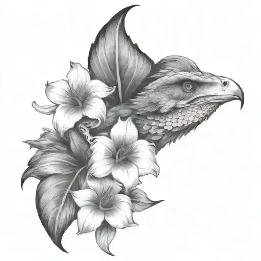raptor tattoo design idea