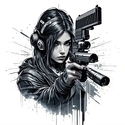 Cyberpunk 2077 tattoo design idea