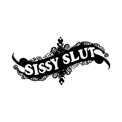 "Sissy Slut" "bdsm" "line art" "submissive" "slave" "sissy" tattoo design idea