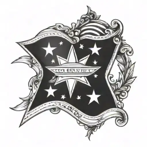 American flag with the words ad astra per aspera tattoo design idea