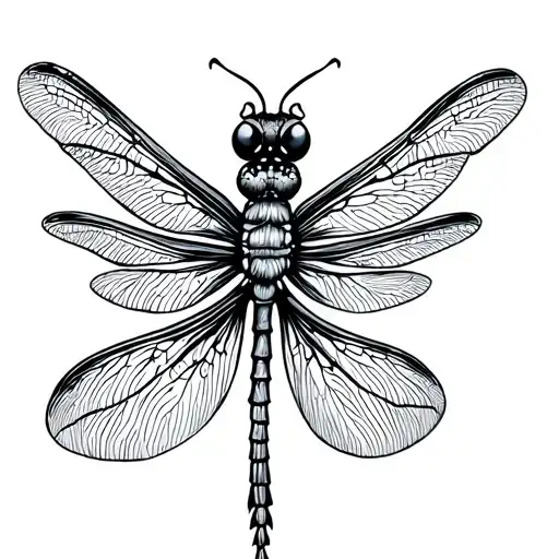 Semicolon Dragonfly tattoo design idea