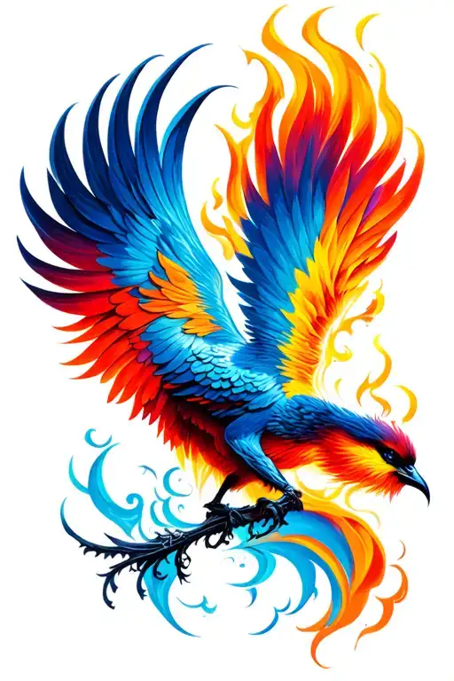 Firebird tattoo design idea