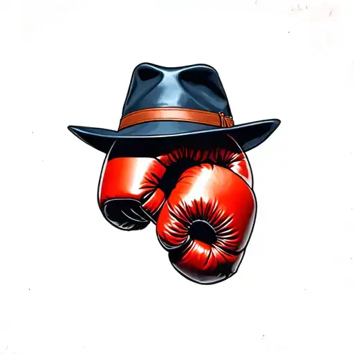 fidora hat with boxing glove and 11-27-44 tattoo design idea