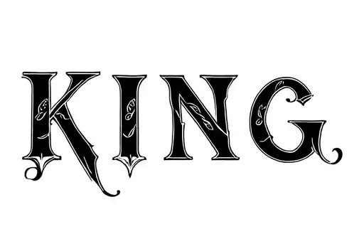 "King" tattoo design idea
