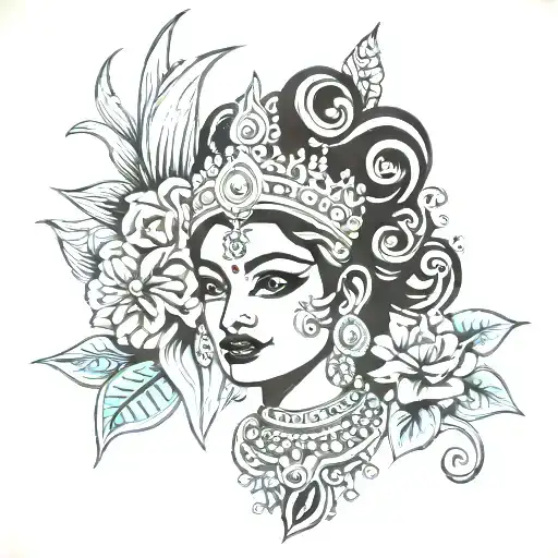 Tamil queen tattoo design idea