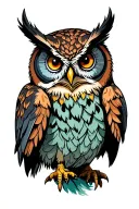 CTHULY OWL tattoo design idea