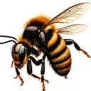 honey bee and hive transforming tattoo design idea