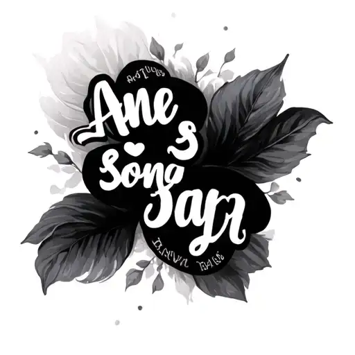 Annie's song lyrics intertwined tattoo design idea