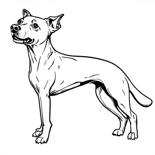something related with a dog, breed pinscher, named Waldo.  tattoo design idea