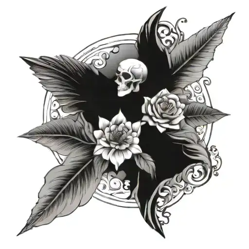 go with flow destiny and karama tattoo design idea