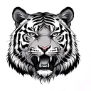 Korean tiger tattoo design idea